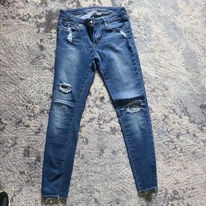 Articles Of Society Dark Blue Distressed Skinny Jeans